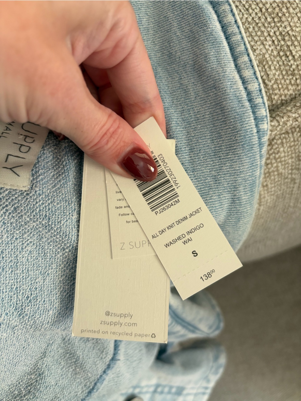 Z Supply S Denim Shacket - Women's Lightweight Button-Up Jacket - Picture 2 of 2